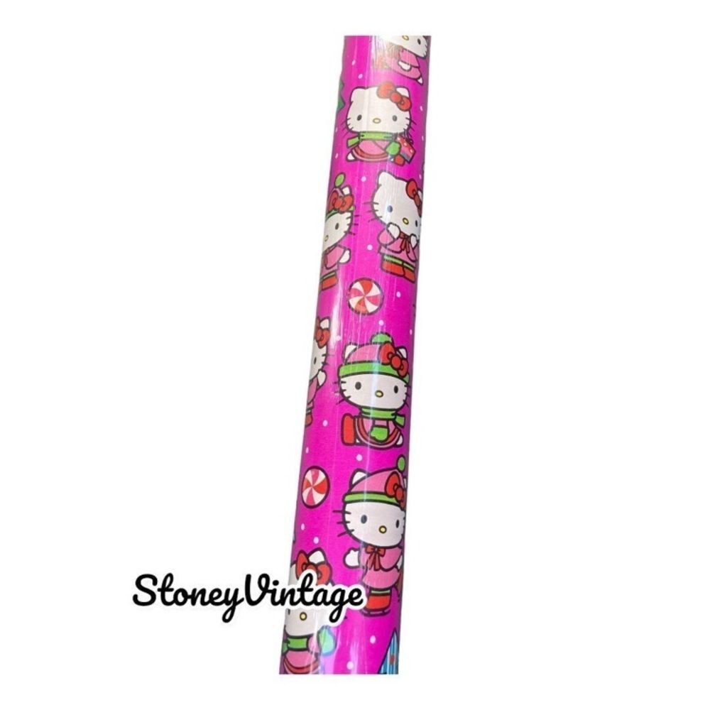 PINK Hello Kitty christmas wrapping paper single roll